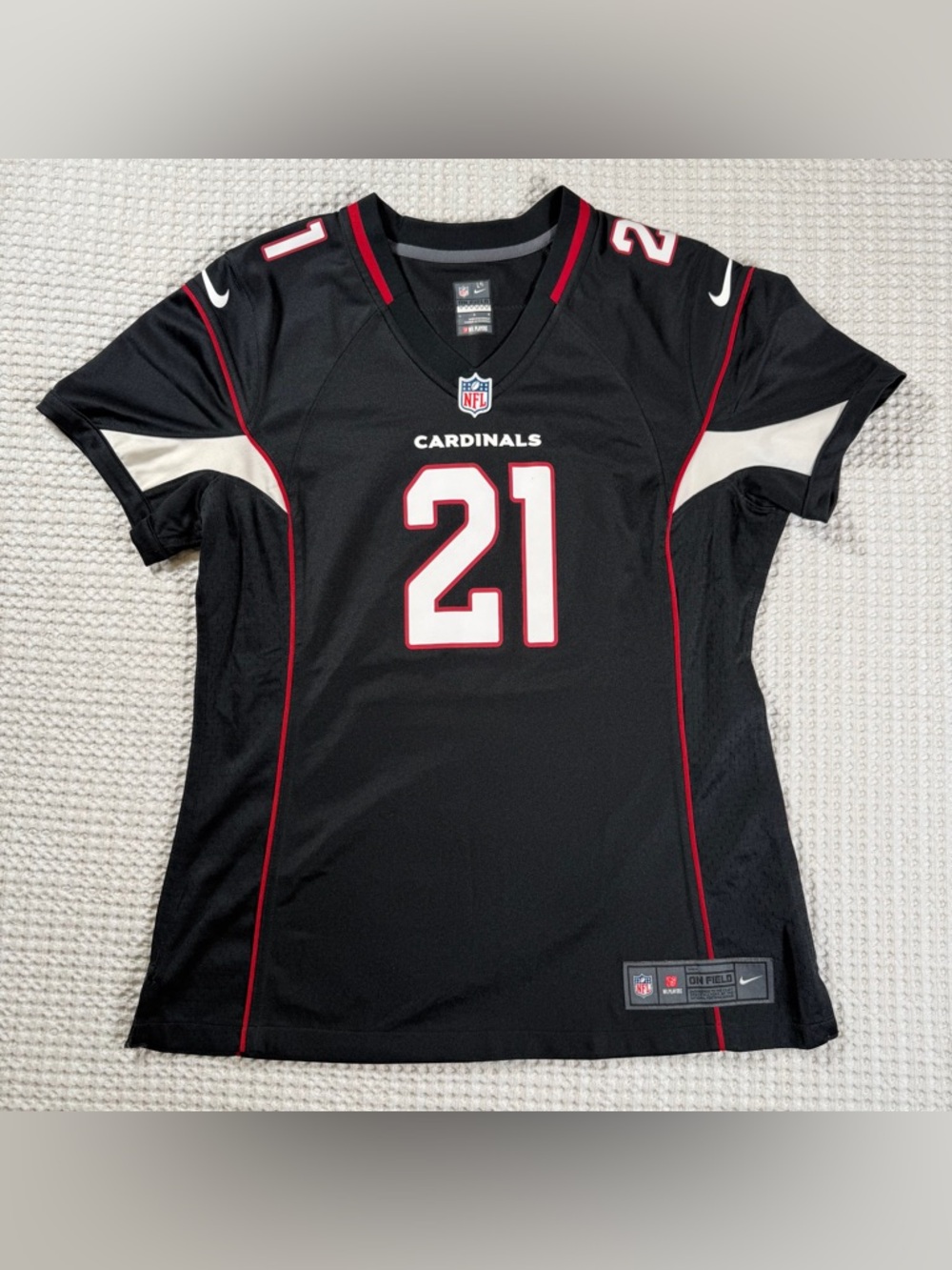 Nike Arizona Cardinals #21 Jersey Womens Size L On Field Black - Flexprint